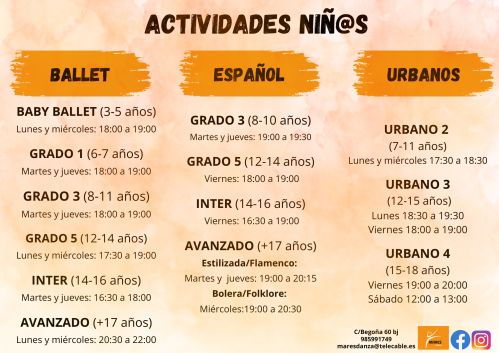 Actividades Mares niños 23 24